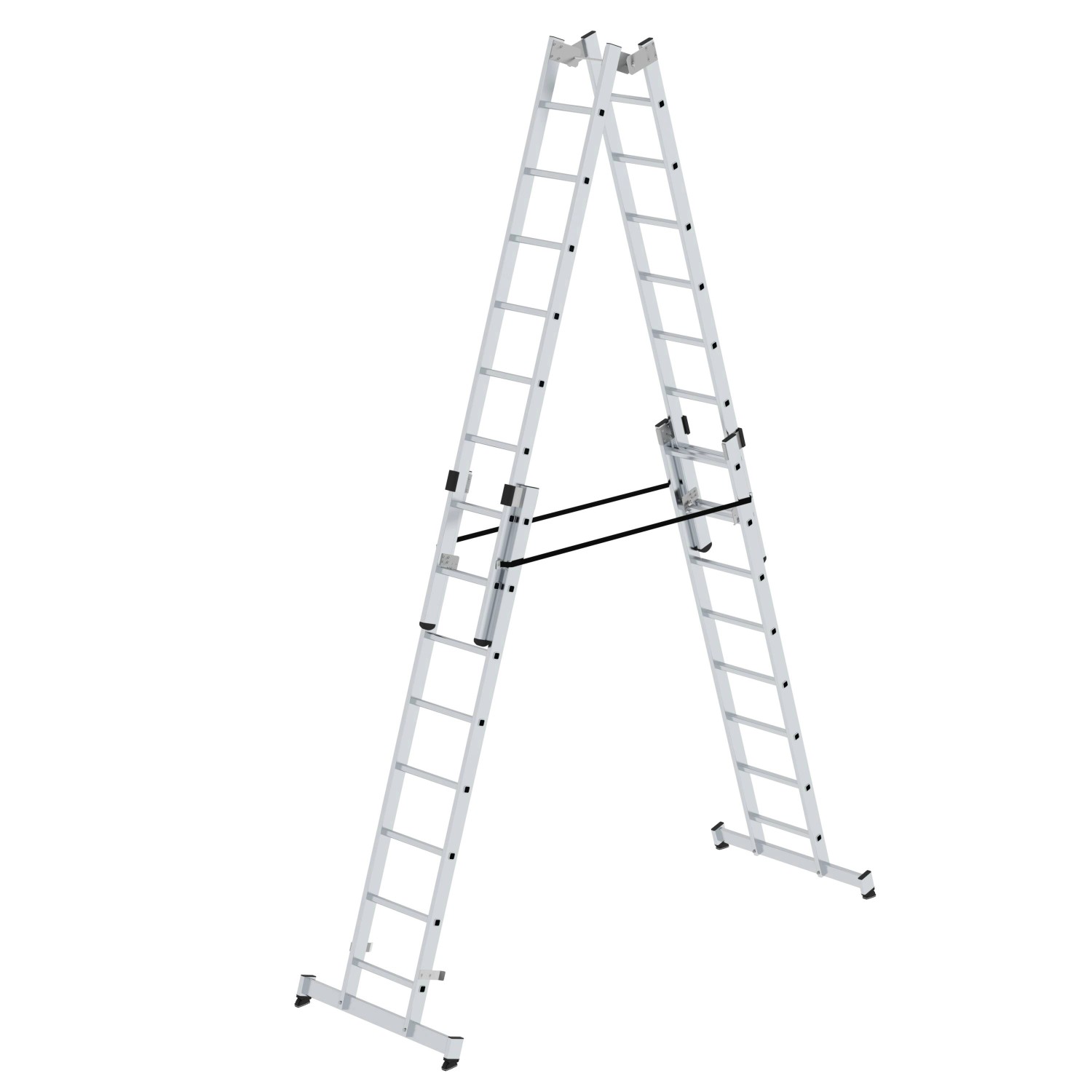 PROREGAL Sprossen-Stehleiter 4-Teilig mit Traverse 4 x 8 Sprossen günstig online kaufen