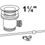 Kirchhoff Exzentergarnitur-Set, 41,9 mm (1 1/4), schwarz matt, für Waschtische mit Überlauf.