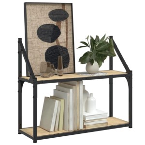 vidaXL 2-Stöckiges Wandregal Sonoma-Eiche 60 x 21 x 51 cm Holzwerkstoff 835460