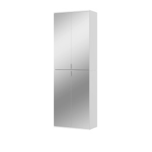 Inn.Furn Garderobenschrank Weiß 61 cm mit Spiegel SystemX