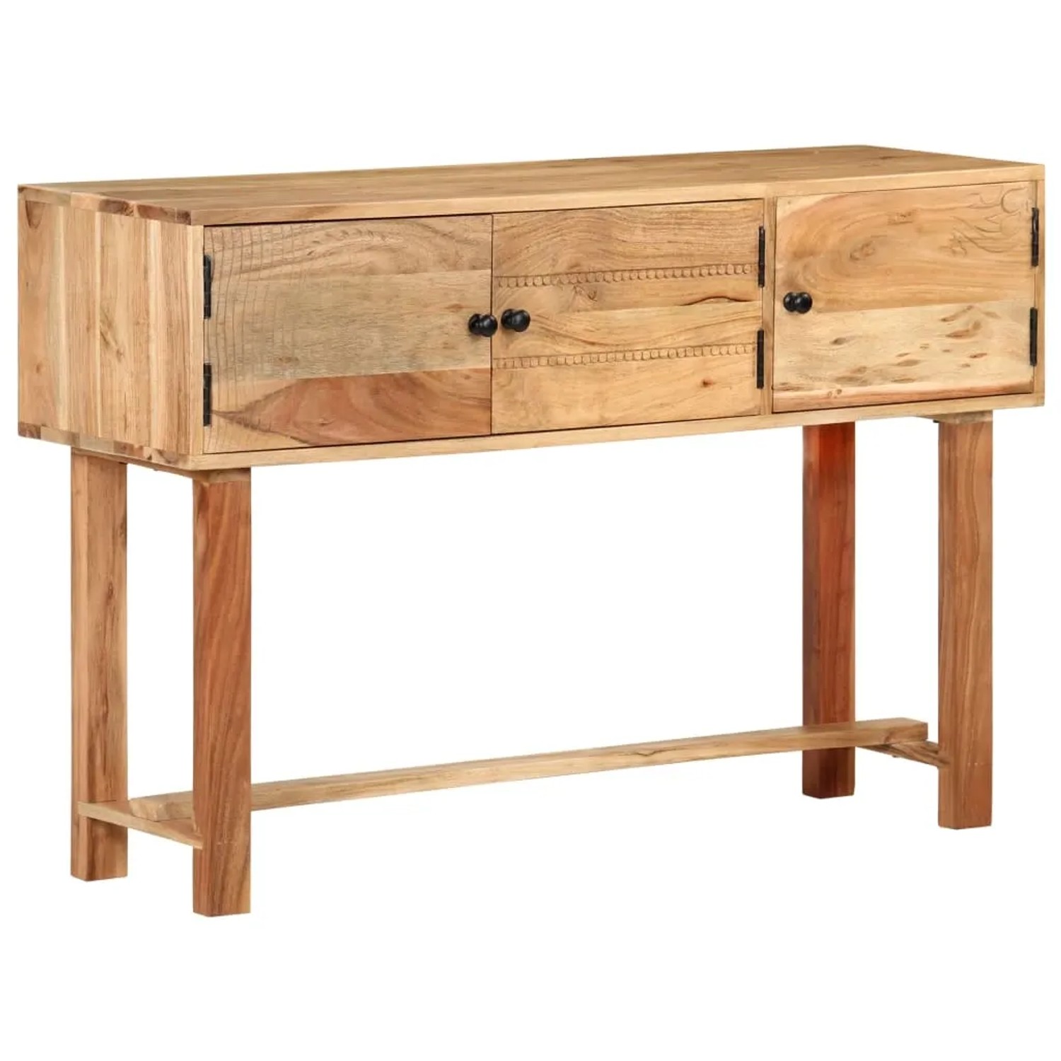vidaXL Sideboard 115x35x75 cm Massivholz Akazie 322670