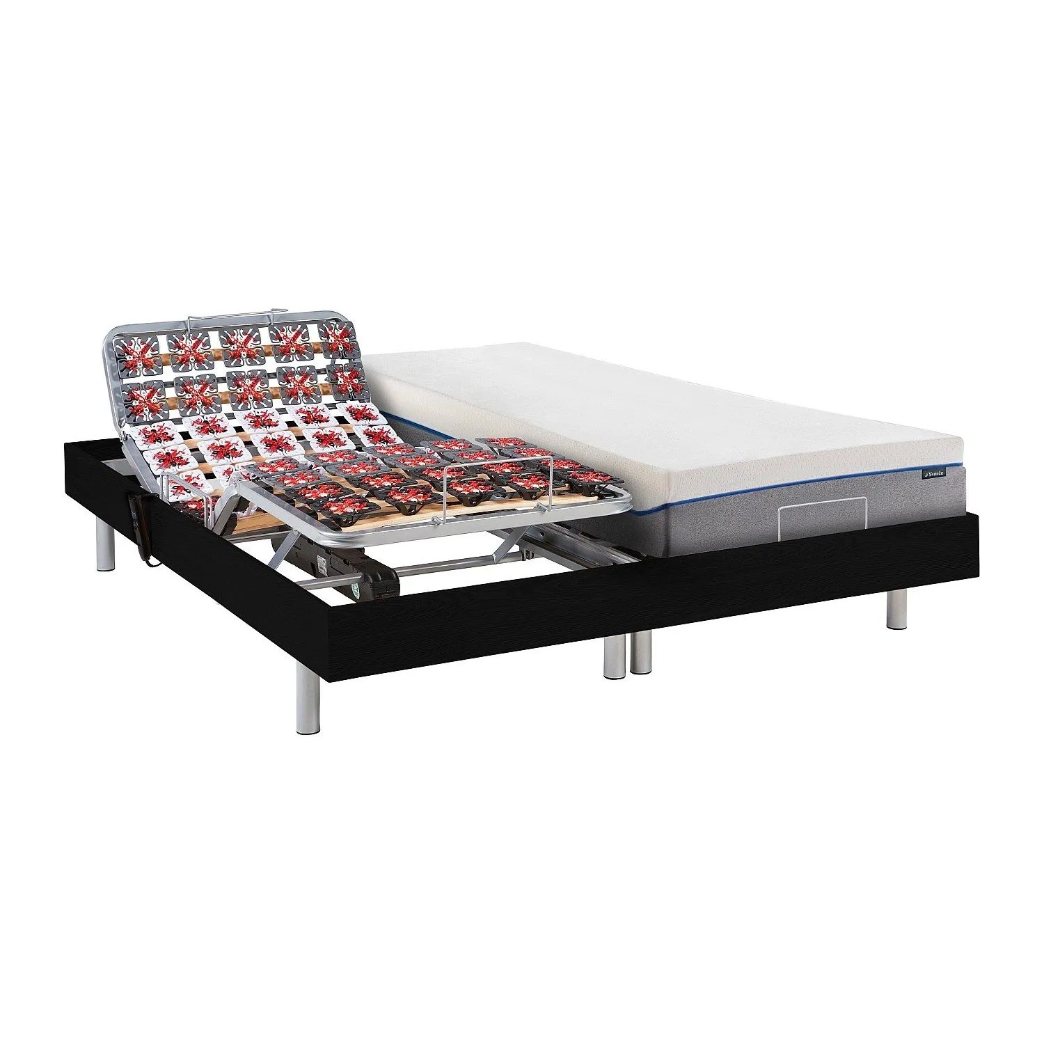 Vente-unique Bett Mit Elektrischem Lattenrost Hesiode Schwarz 200 cm  71 cm