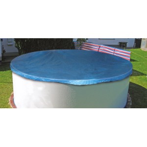 Blau Poolabdeckung rund für Summer Fun Pools mit Ø 350-360 cm. Schutz vor Verschmutzung.