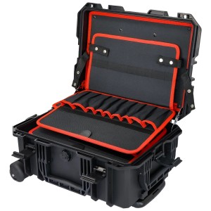 HMF 15604-02 Outdoor Werkzeugtrolley Werkzeugkoffer Leer Rollen 46 x 36 x 22 cm