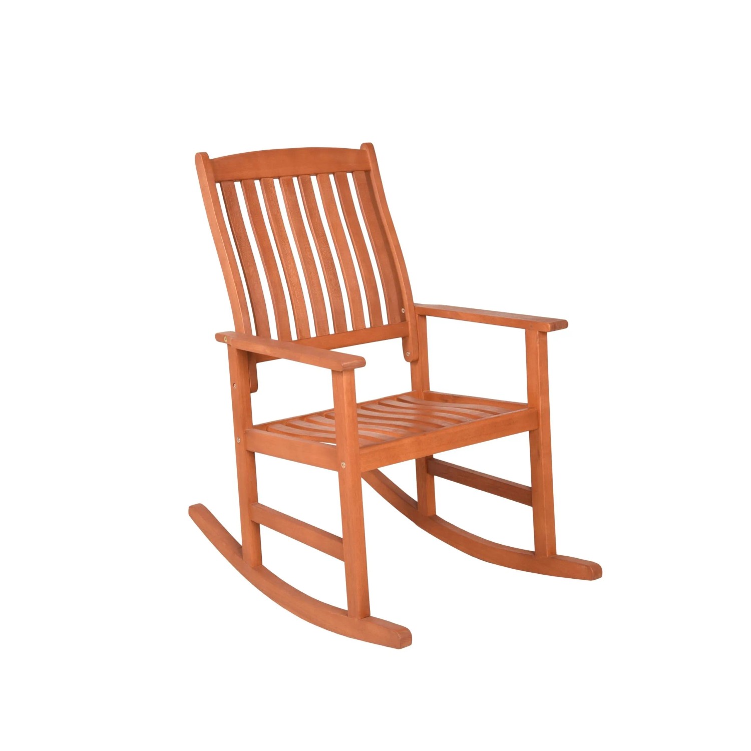 DELUKE Outdoor-Schaukelstuhl CEDRIC Natur Eukalyptus Gartenstuhl Relaxsessel Garten Balkon Outdoor