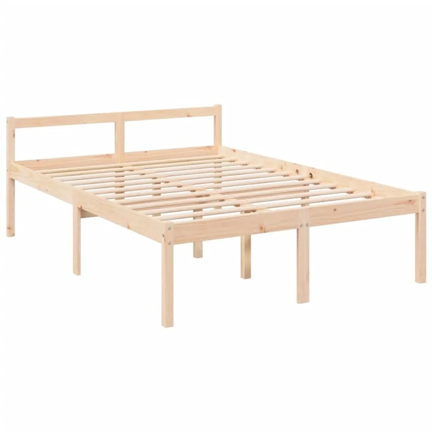 vidaXL Seniorenbett mit Kopfteil Massivholz 3195321