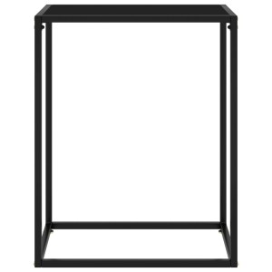 Schwarzer vidaXL Konsolentisch aus Glas und Stahl, 60x35x75 cm.