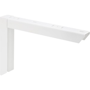 Weiße Schwerlastkonsole, 25x40 cm, für Regale mit hoher Tragkraft.