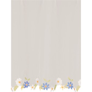 Neusser Collection Panneau Olivia, 45x135 cm, weiß-blau, mit floralem Muster für Fenstervorhänge.