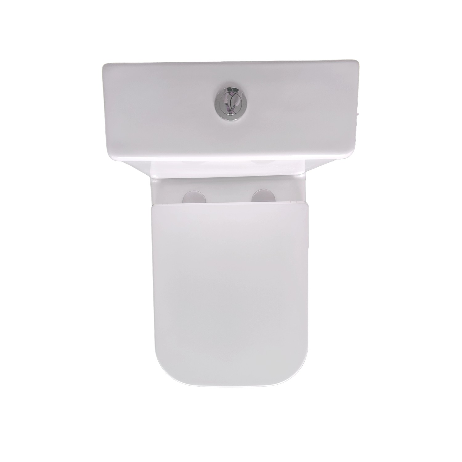 Sanicomfort Aliki Square Stand WC-Kombi, spülrandlos, aus Keramik, Aufsicht.