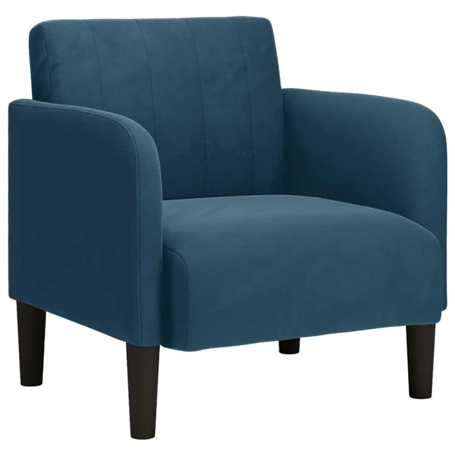 vidaXL Sessel mit Armlehnen Blau 54 cm Samt 4100577