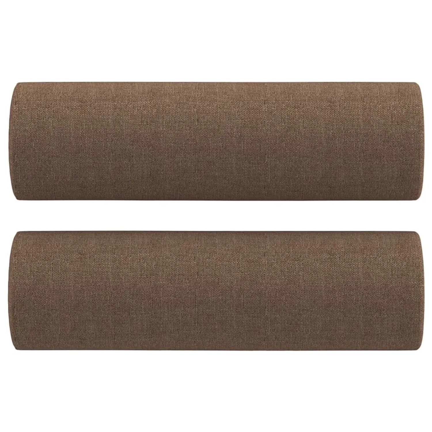 vidaXL Zierkissen 2 Stk Braun Ø15x50 cm Stoff 349504