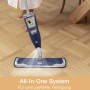Bona Spray Mop für geölte Holzböden in Aktion, reinigt Holzboden streifenfrei.