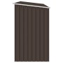 vidaXL Garten Brennholzlager, braun, aus verzinktem Stahl. Ideal zur Lagerung von Brennholz und Gartengeräten.