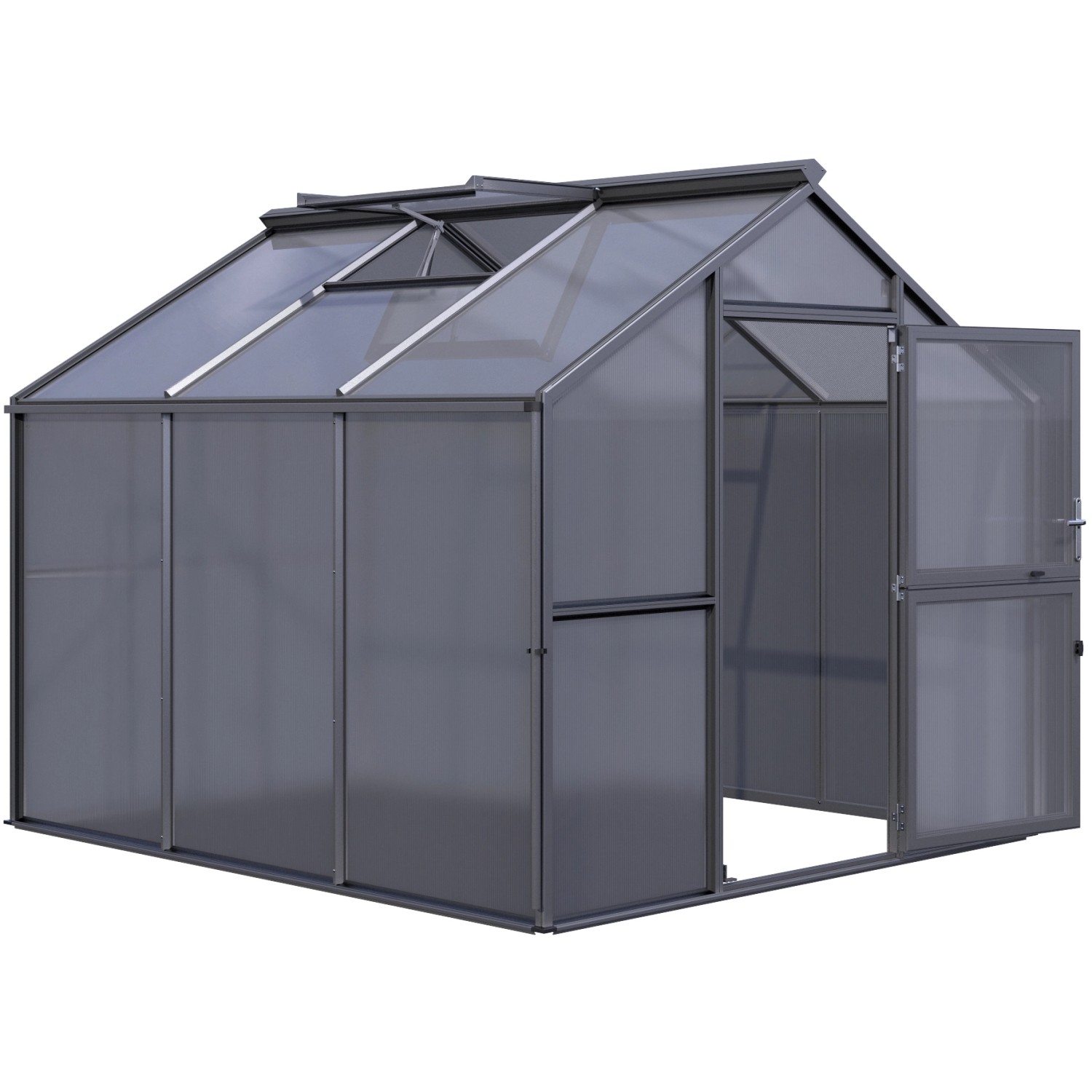 KGT Gewächshaus Novum III 10 mm HKP Anthrazit-Grau günstig online kaufen