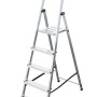 Krause Safety Stufen-Stehleiter mit 5 Stufen, Aluminiumleiter für Heimwerker.