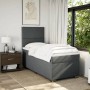 vidaXL Boxspringbett dunkelgrau (80x200 cm) mit Matratze und Kopfteil im Schlafzimmer.