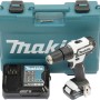 Makita Akku-Schlagbohrschrauber HP333DSAW mit Akku, Ladegerät und Koffer.