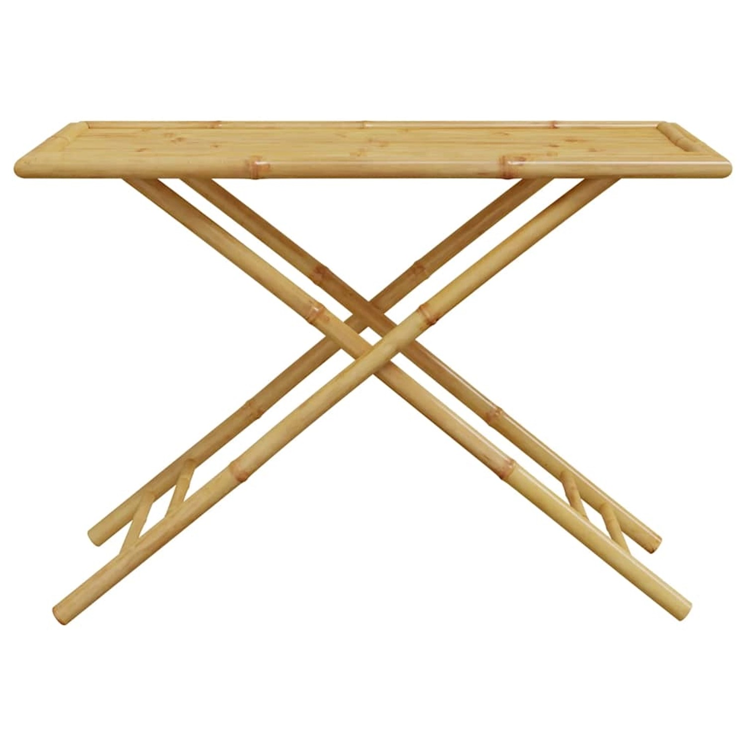 vidaXL Bistro-Tisch aus Bambus, klappbar, Teil des 5-tlg. Gartenmöbel-Sets.