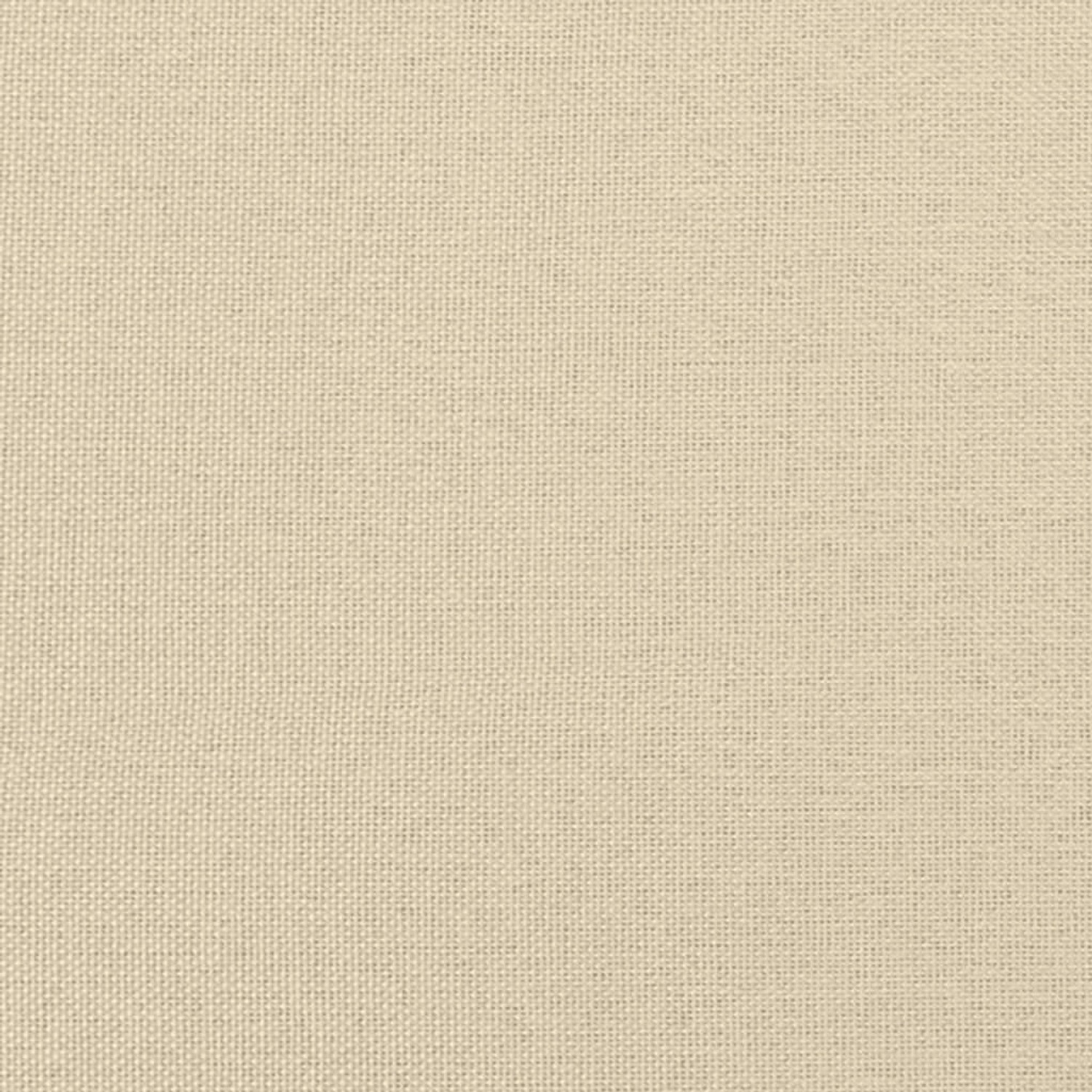 Nahaufnahme des creme-farbenen Stoffbezugs vom vidaXL Boxspringbett 200x200 cm.