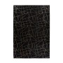 MeGusta Kurzflor Teppich Schwarz-Gold, 160x230 cm, mit modernem, glänzendem Muster.