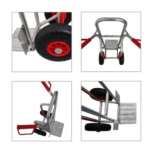 PROREGAL Sackkarre RAGNAR, klappbare Schaufel, Aluminium, Tragkraft 250kg, pannensichere Räder.