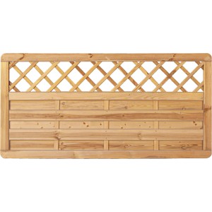 T & J Sichtschutzzaun Avantgarde Ranki, grün, 180x90 cm. Holzzaun mit Rankgitter.