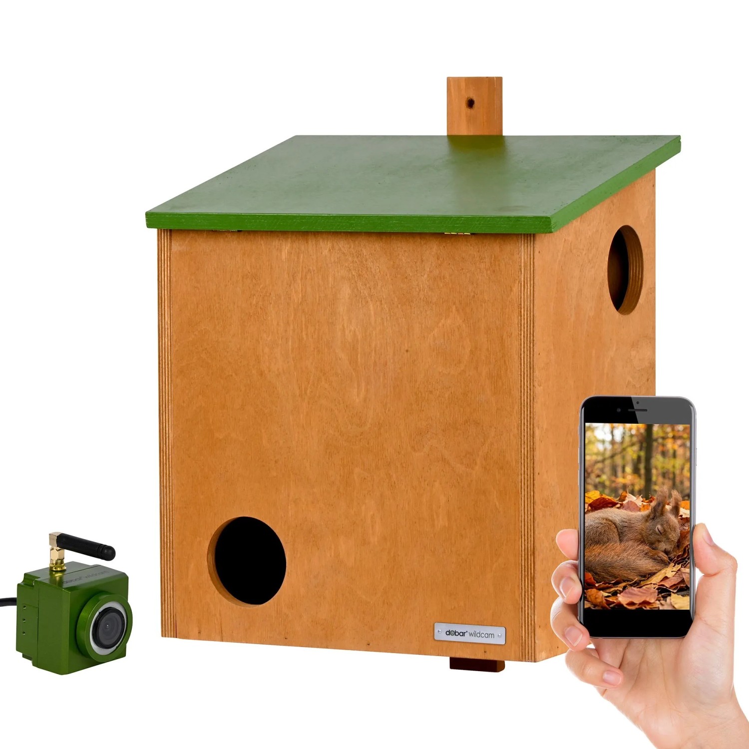 Dobar Eichhörnchenkobel Digi inkl. Kamera und App 33,5 cm x 23 cm x 37 cm FSC®