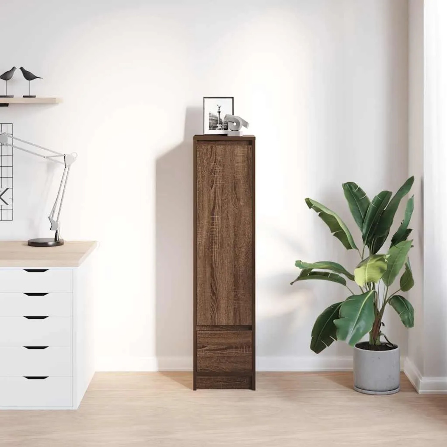 vidaXL Highboard Braun Eichen-Optik 29,5x34x119,5 cm Holzwerkstoff 861658_3