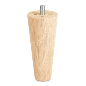 SOTECH 4 Stück Möbelfüße Eiche Massiv Ø45 25 mm Höhe 100 mm