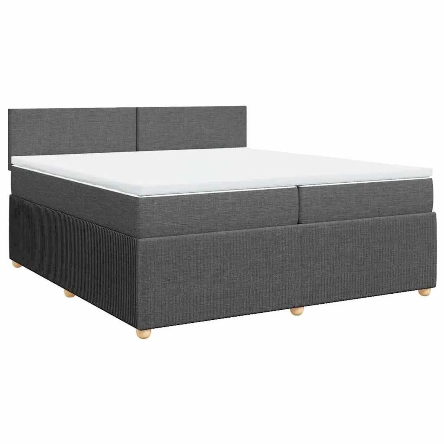 vidaXL Boxspringbett mit Matratze Dunkelgrau 200x200 cm Stoff 3287557 günstig online kaufen