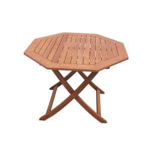 Merxx Klapptisch, achteckig, Ø 110 cm, Eukalyptusholz, ideal für Garten und Terrasse.