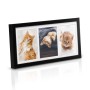 Schwarzer Bomoe Galeria Bilderrahmen für 3 Fotos (10x15cm), ideal für Collagen.