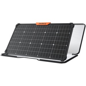 Jackery Solarpanel Solar Saga 80W, tragbares Solarmodul mit integrierter Transporttasche.
