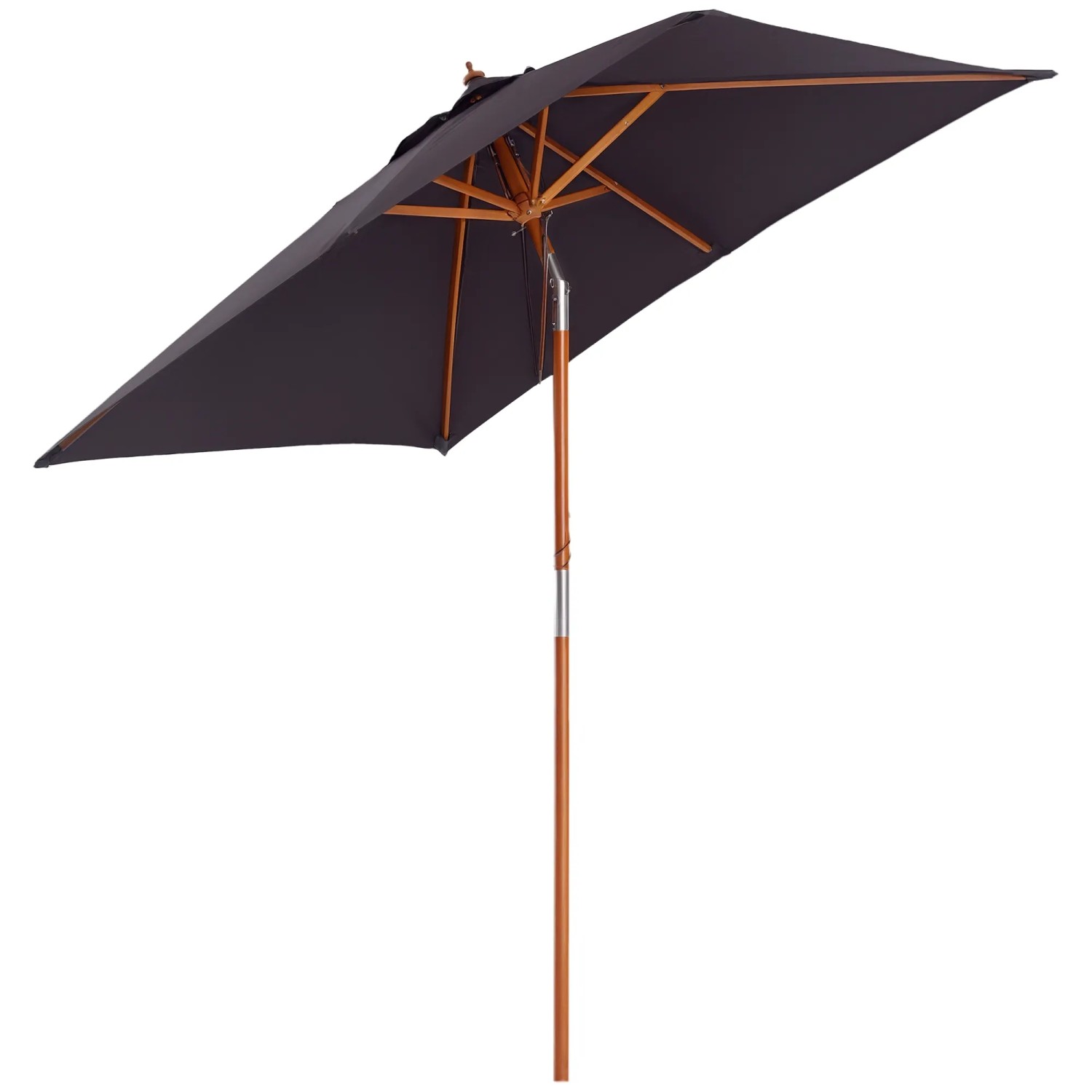 Furnicato Sonnenschirm 200x150x235 Cm Knickbar Rechteckig Dunkelgrau