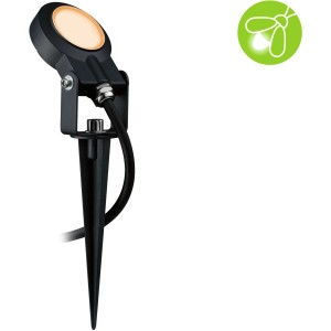 Paulmann LED-Gartenstrahler Sting, insektenfreundlich, mit Erdspieß und warmem Licht.