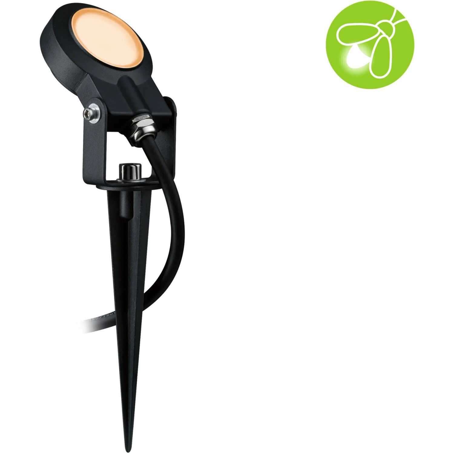 Paulmann LED-Gartenstrahler Sting, insektenfreundlich, mit Erdspieß und warmem Licht.