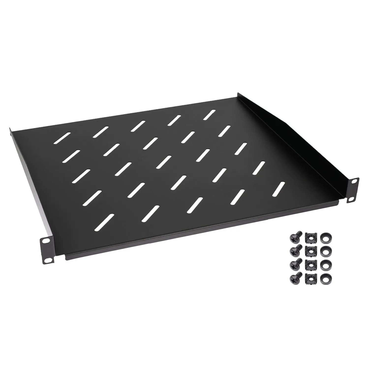 HMF 65499 Fachboden für Serverschrank  19 Zoll  1 HE  400mm Schwarz günstig online kaufen