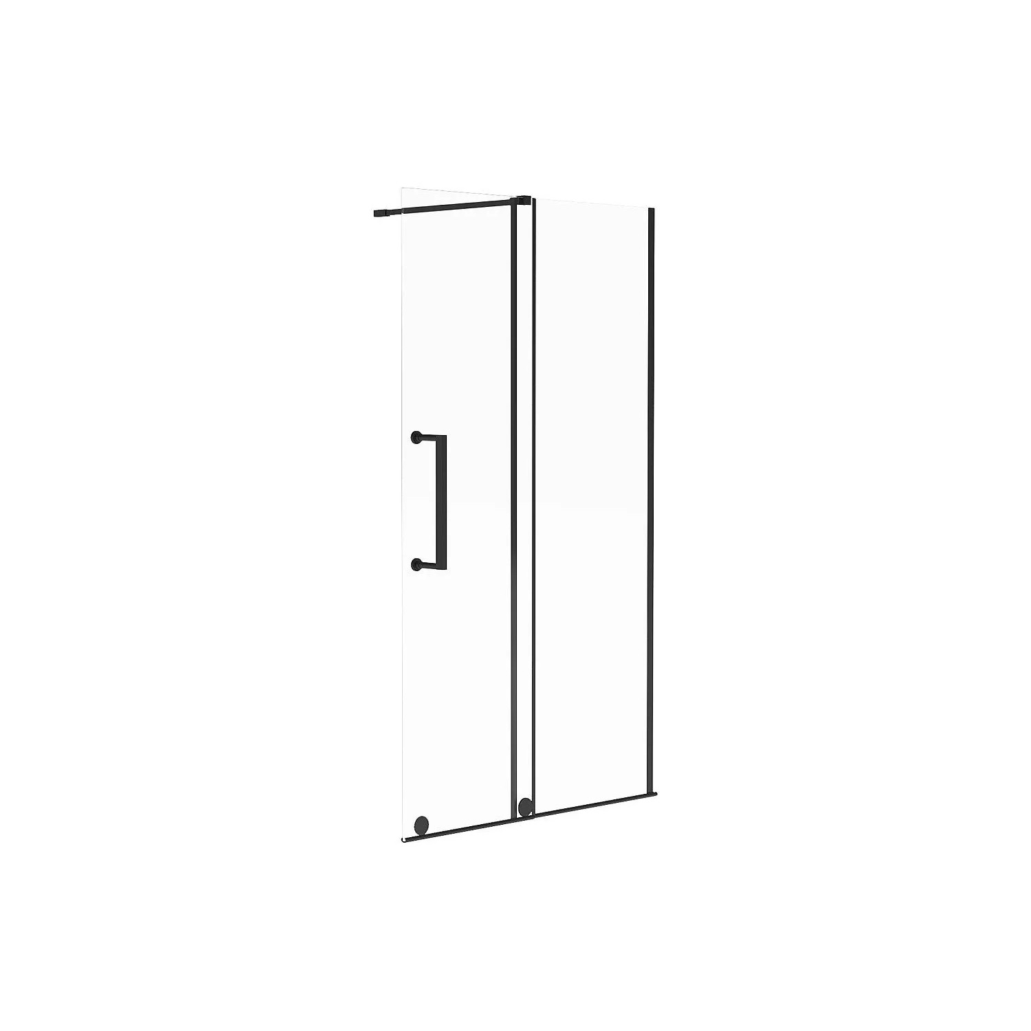 Vente-unique Duschwand Yorem Schwarz 120 cm