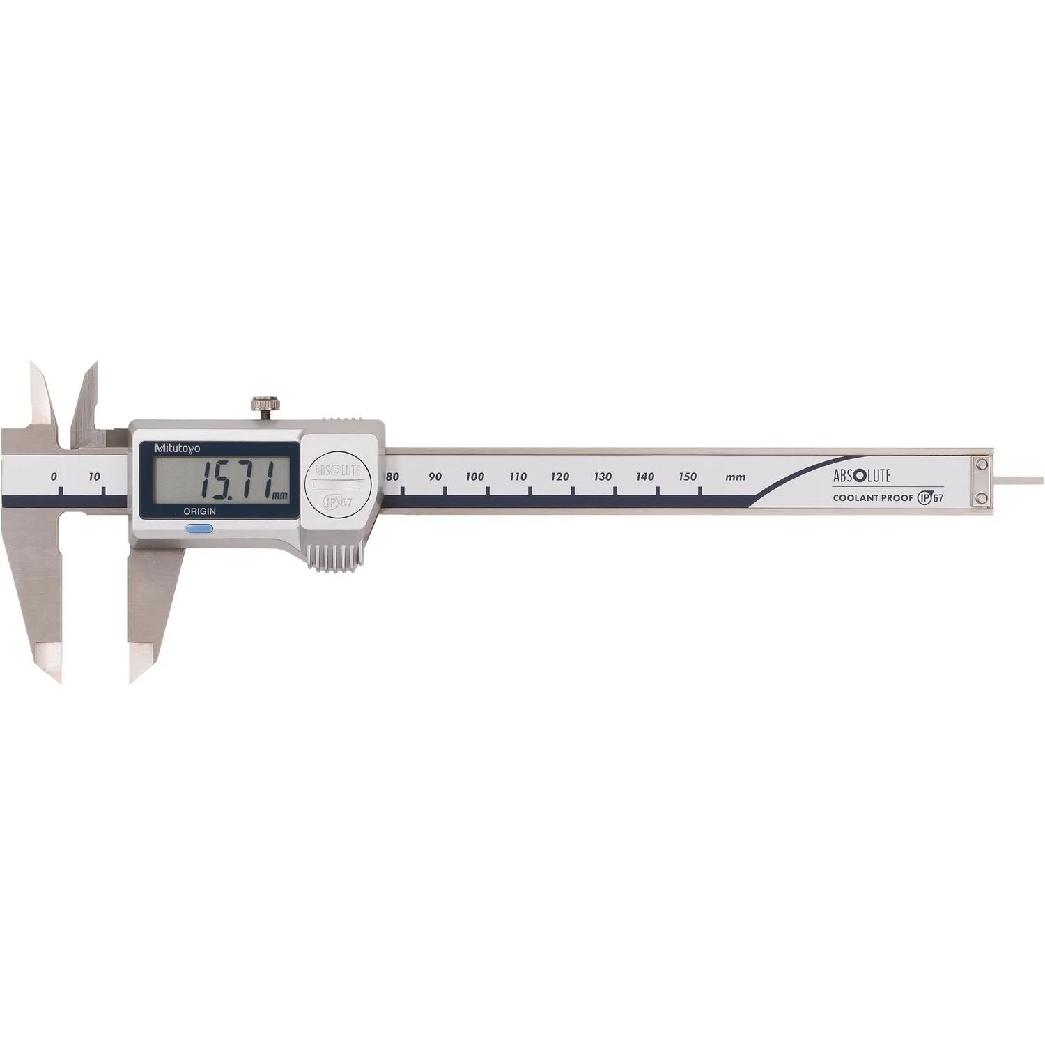 Mitutoyo Messschieber Digital Ip67 Absolute 500-707-20 0-200mm Ohne Datenausgang Flach