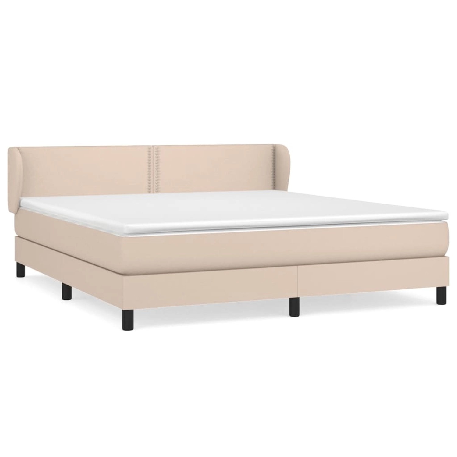 vidaXL Boxspringbett mit Matratze Cappuccino-Braun 180x200 cm Kunstleder 31 günstig online kaufen