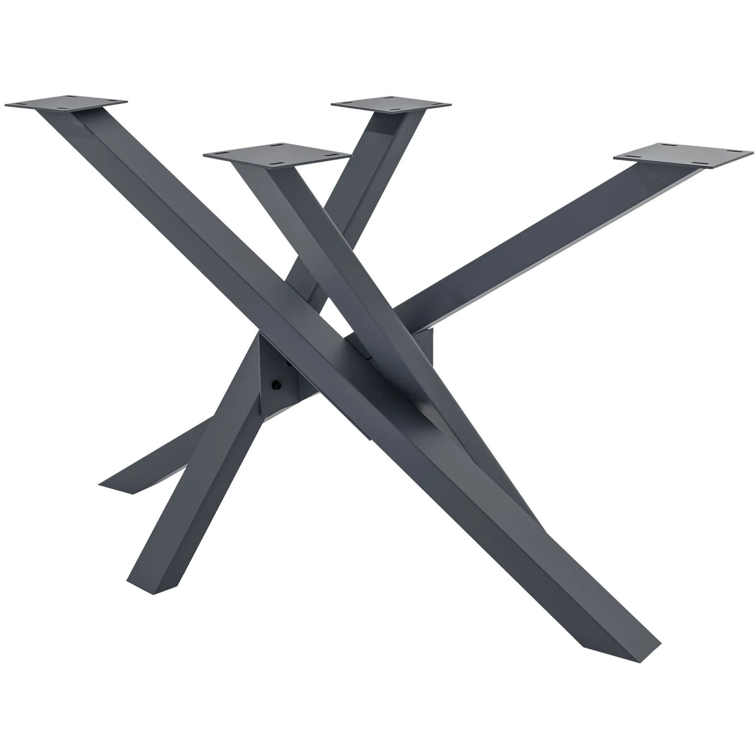 DELUKE Tischgestell Metall SIDER Grau Robuste Verarbeitung Tischbein Tischkufen Für Holztisch Esstisch Schreibtisch 72x6...