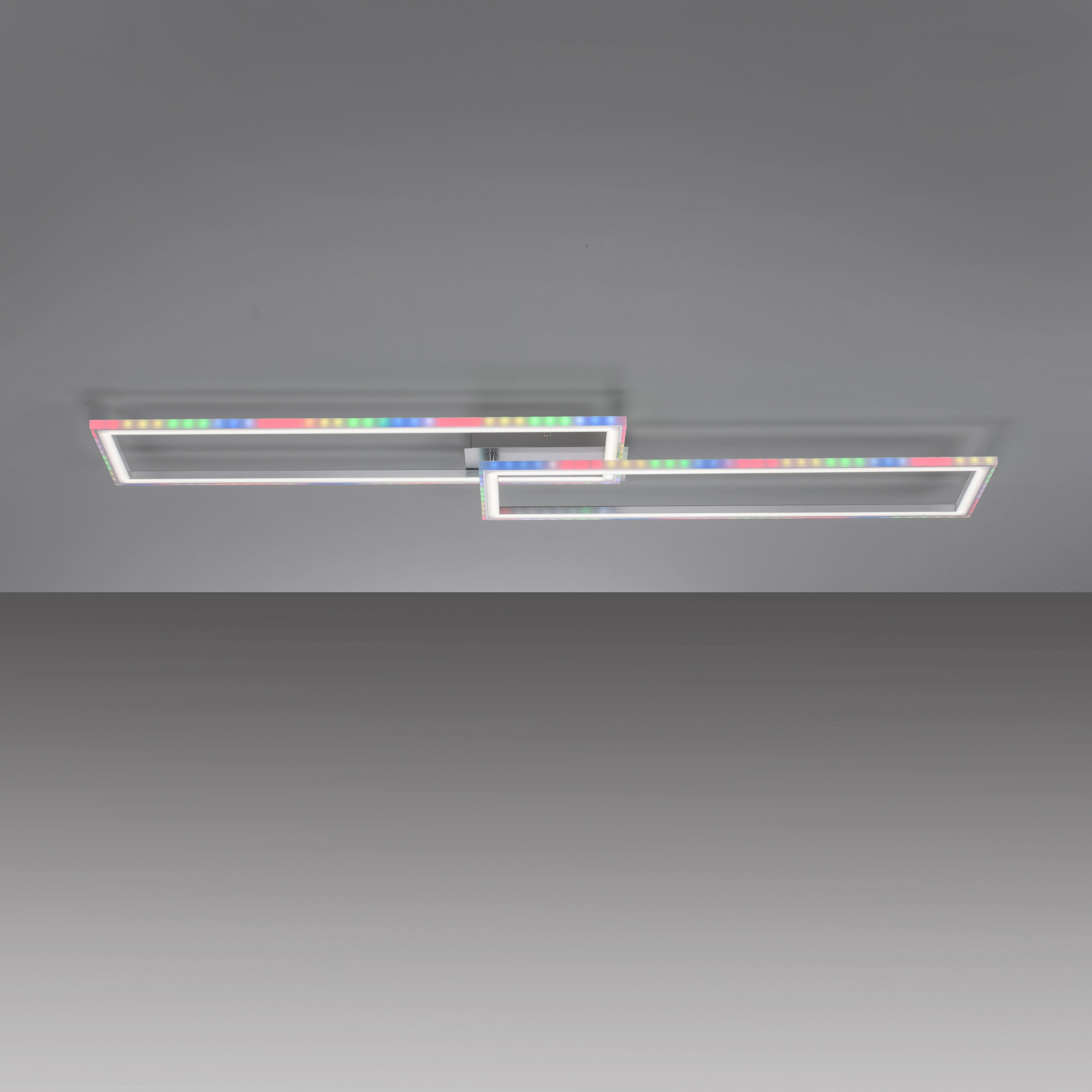 Just Light. LED-Deckenleuchte Felix 60 Stahl 121 cm x 72 cm