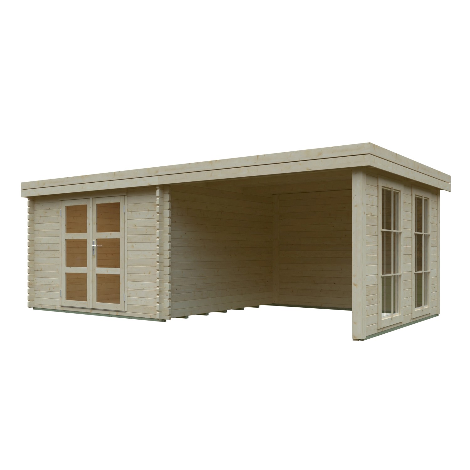 Kiehn-Holz Gartenhaus KH 44-013 Natur Un...