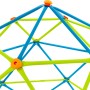Detailaufnahme des blau-grünen Lifetime Klettergerüst Geodome. Spielturm für Kinder.