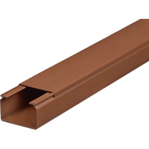 Brauner Kabelkanal, 60x40 mm, 2 m Länge. Ideal zur Kabelverlegung im Innen- und Außenbereich.