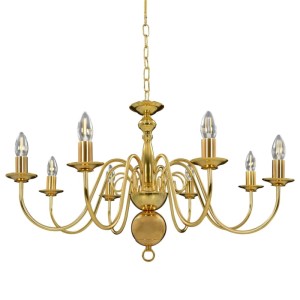 vidaXL Kronleuchter Golden für 8 x E14 Glühbirnen 281619