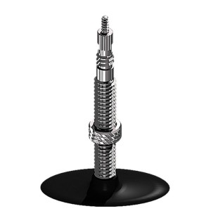 Silbernes Sclaverand-Ventil SV 40 mm für Schwalbe Fahrradschlauch 26 Zoll. Ersatzteil für Reparatur.