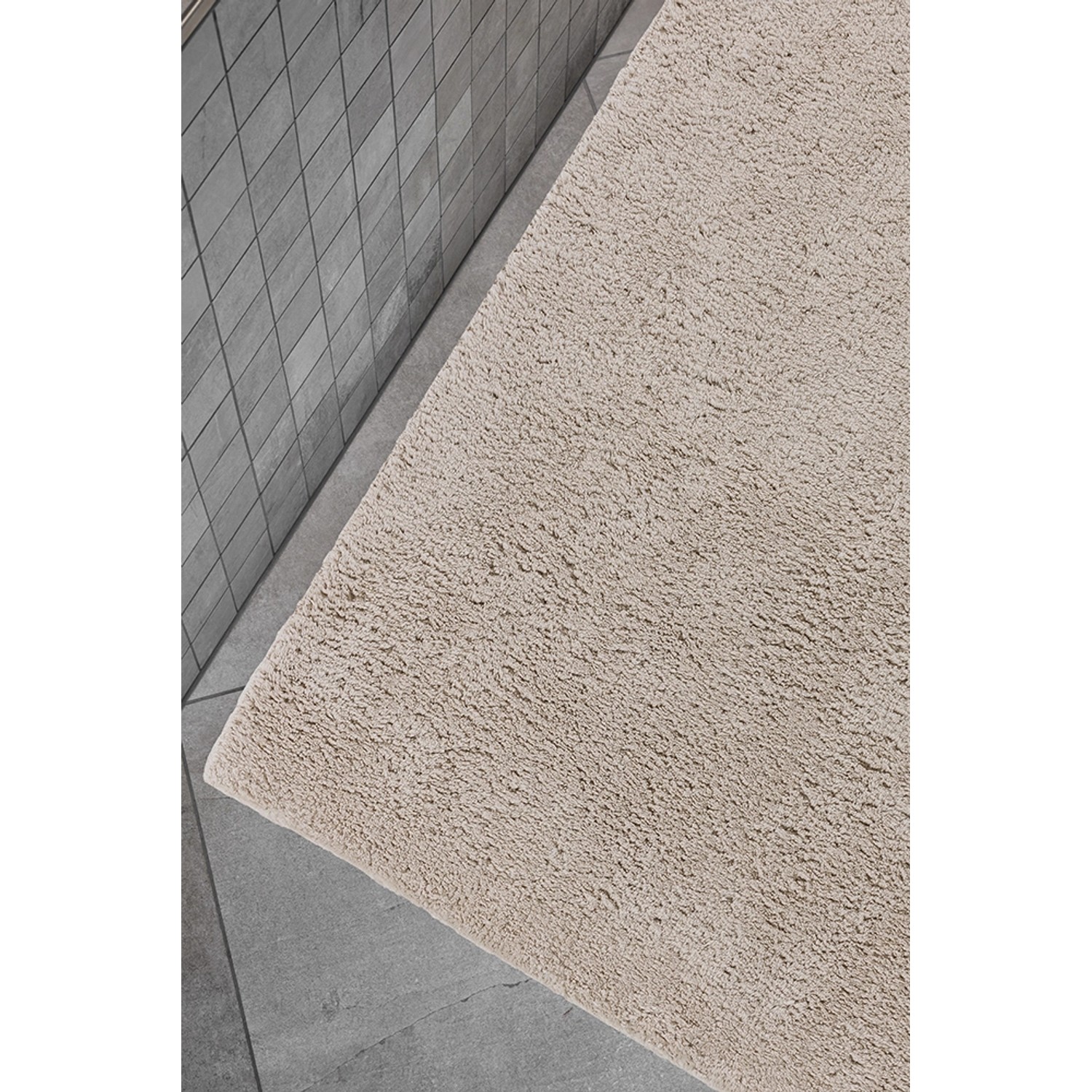 Beiger Schöner Wohnen Badteppich Bahamas, 67x110 cm, uni, weiche Textur.