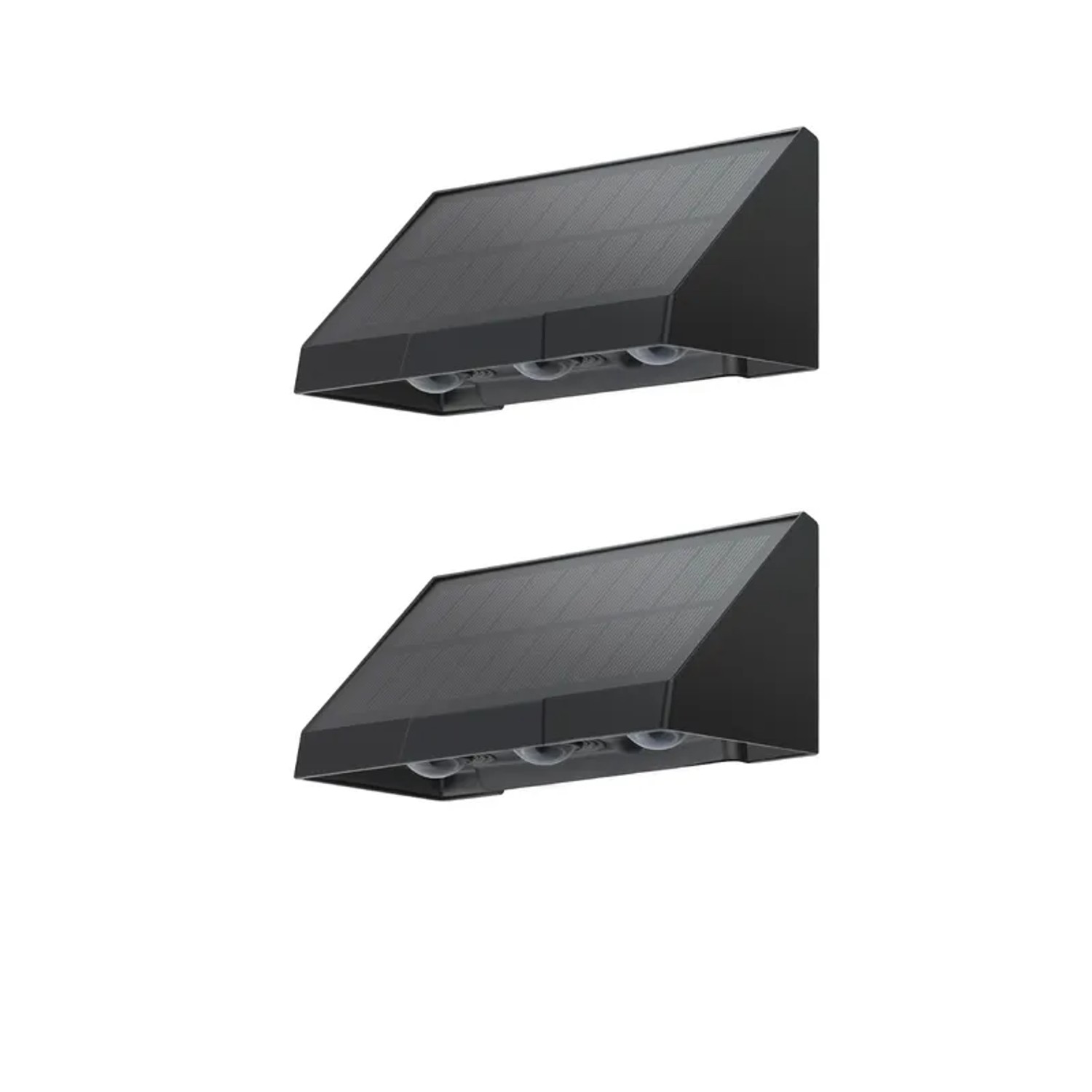 NETTLIFE Außen-Wandleuchte aus Kunststoff L14 Schwarz 2er-set